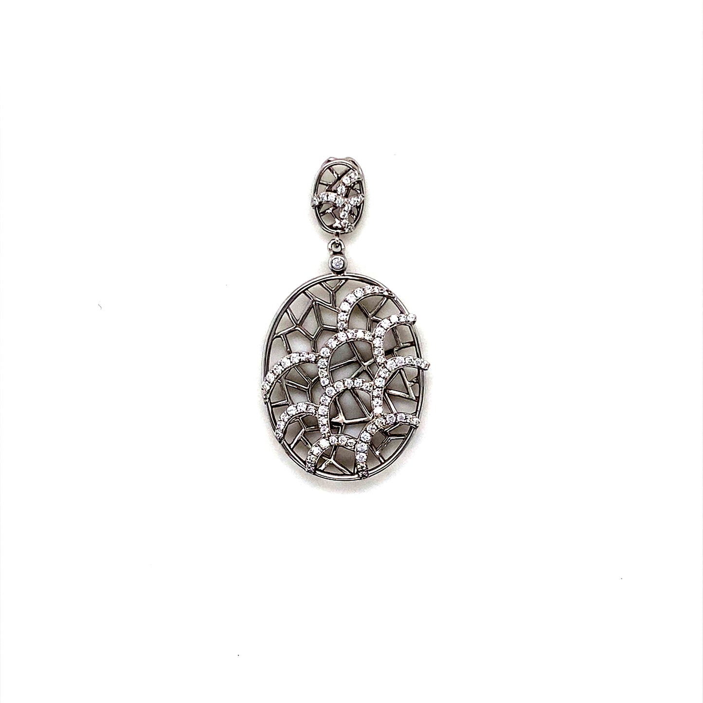 925 Sterling Silver Floral Drop Pendant