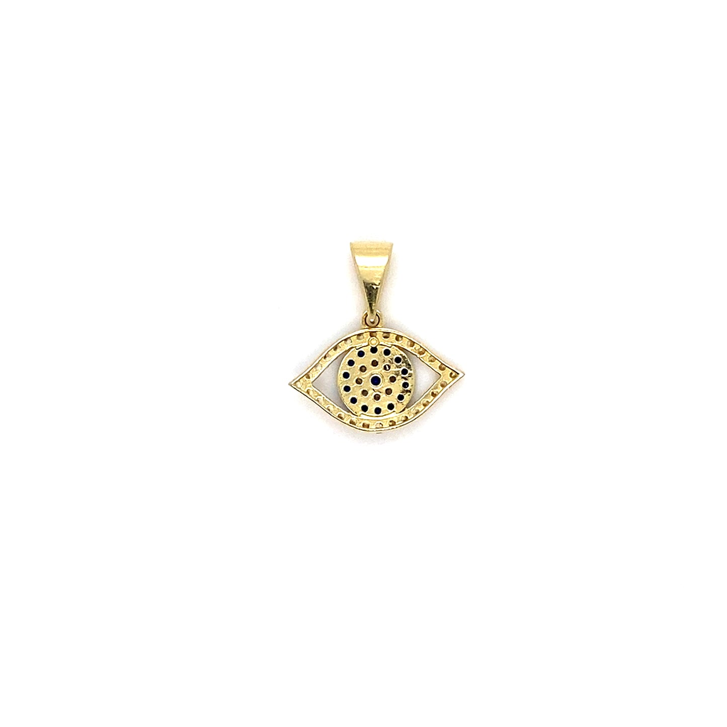 14K Yellow Gold Evil Eye Pendants