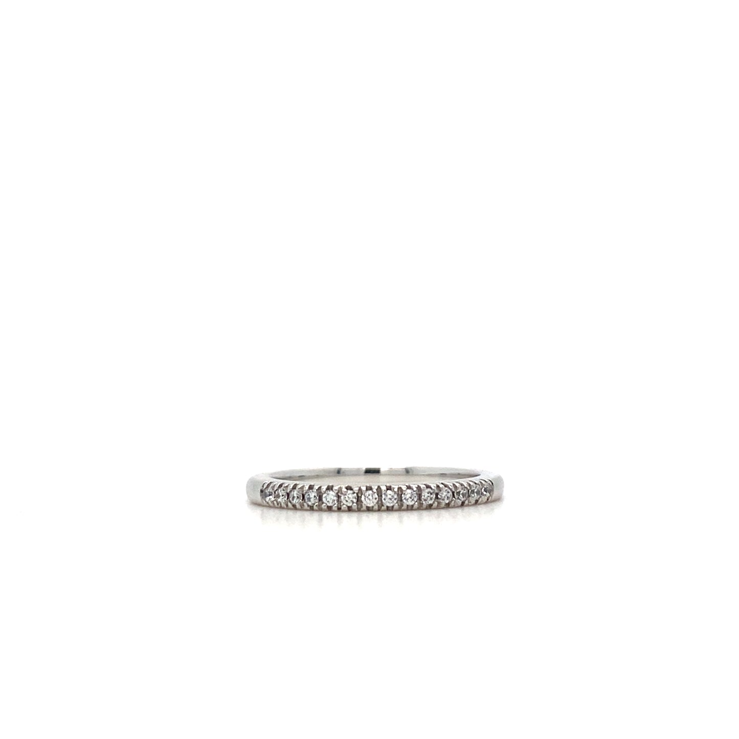 14K White Gold Round Halo Engagement Ring Set