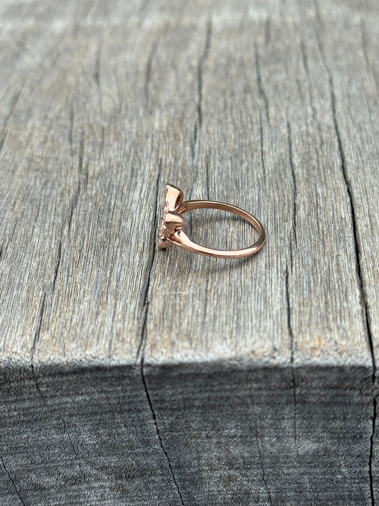 925 Silver Butterfly Nugget Ring