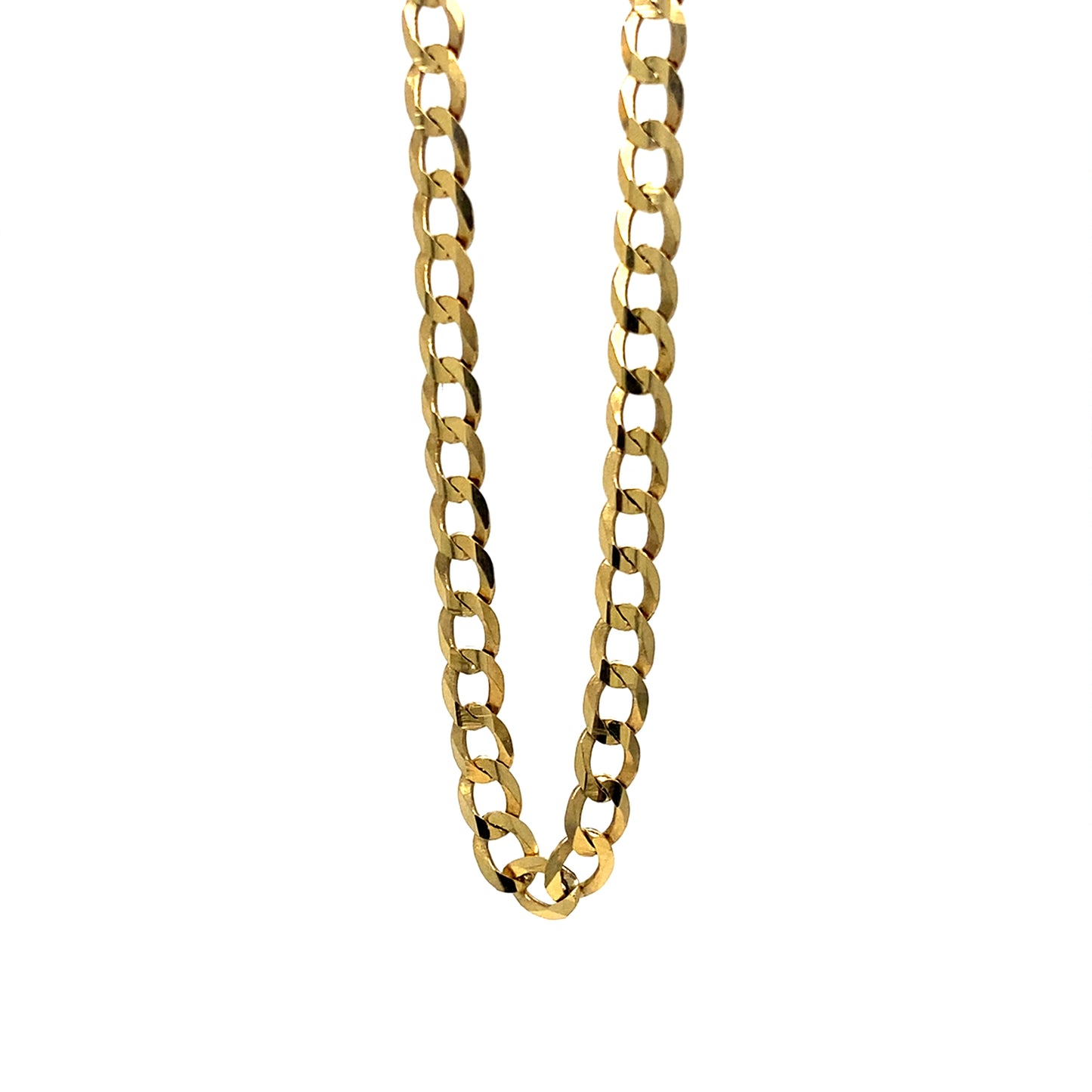 14K Yellow Gold 24” Curb Link Chain