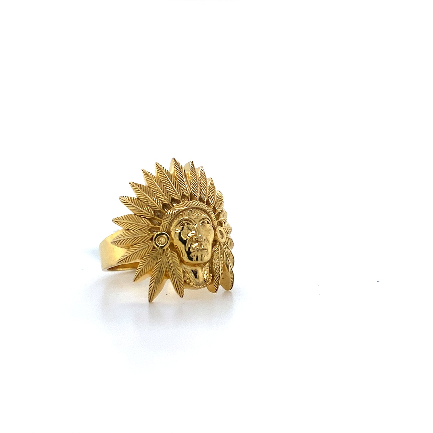 14K Yellow Gold Aztec Warrior Ring