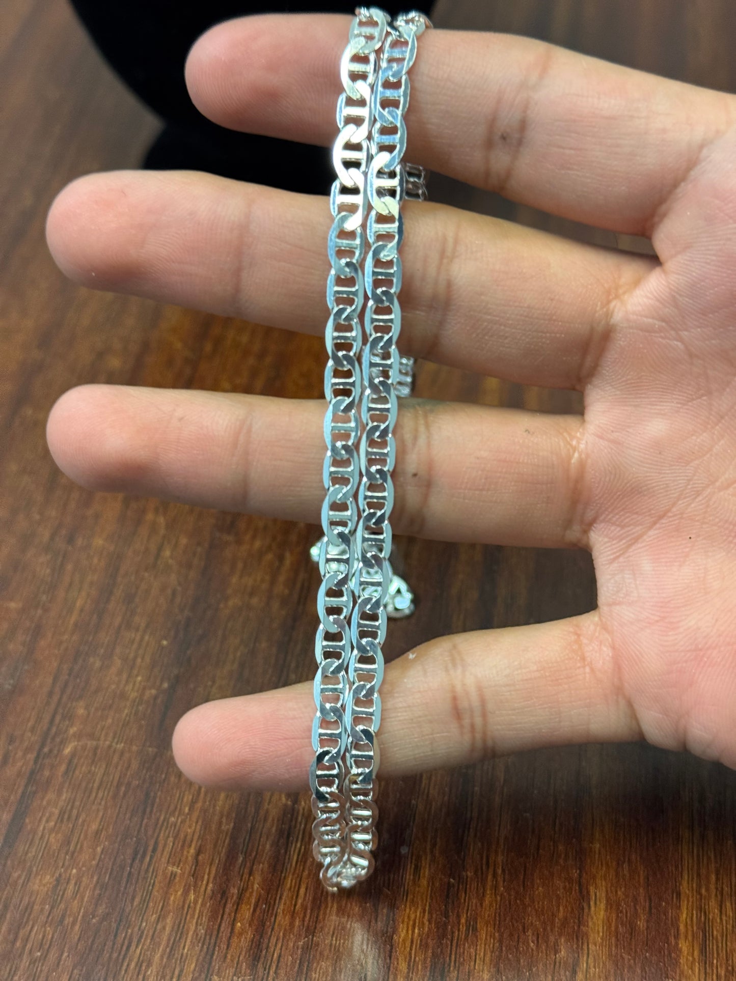 925 Silver 4.5MM Mariner Chain Necklace