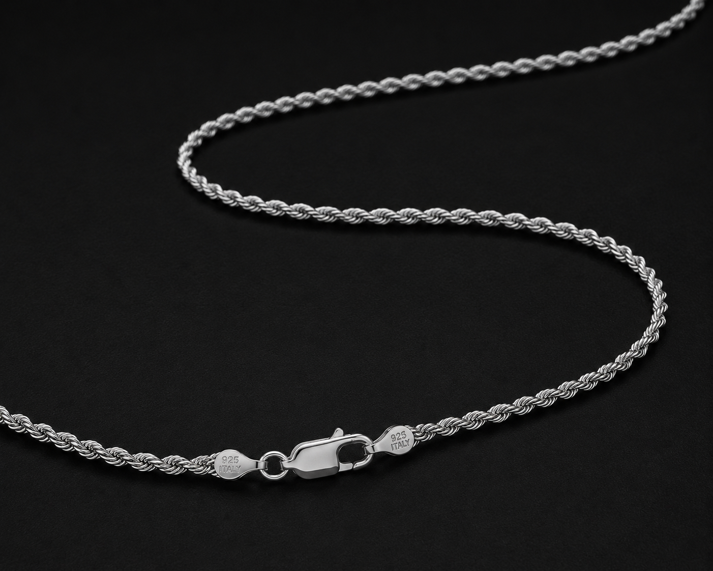 925 Sterling Silver 1MM Rope Chain
