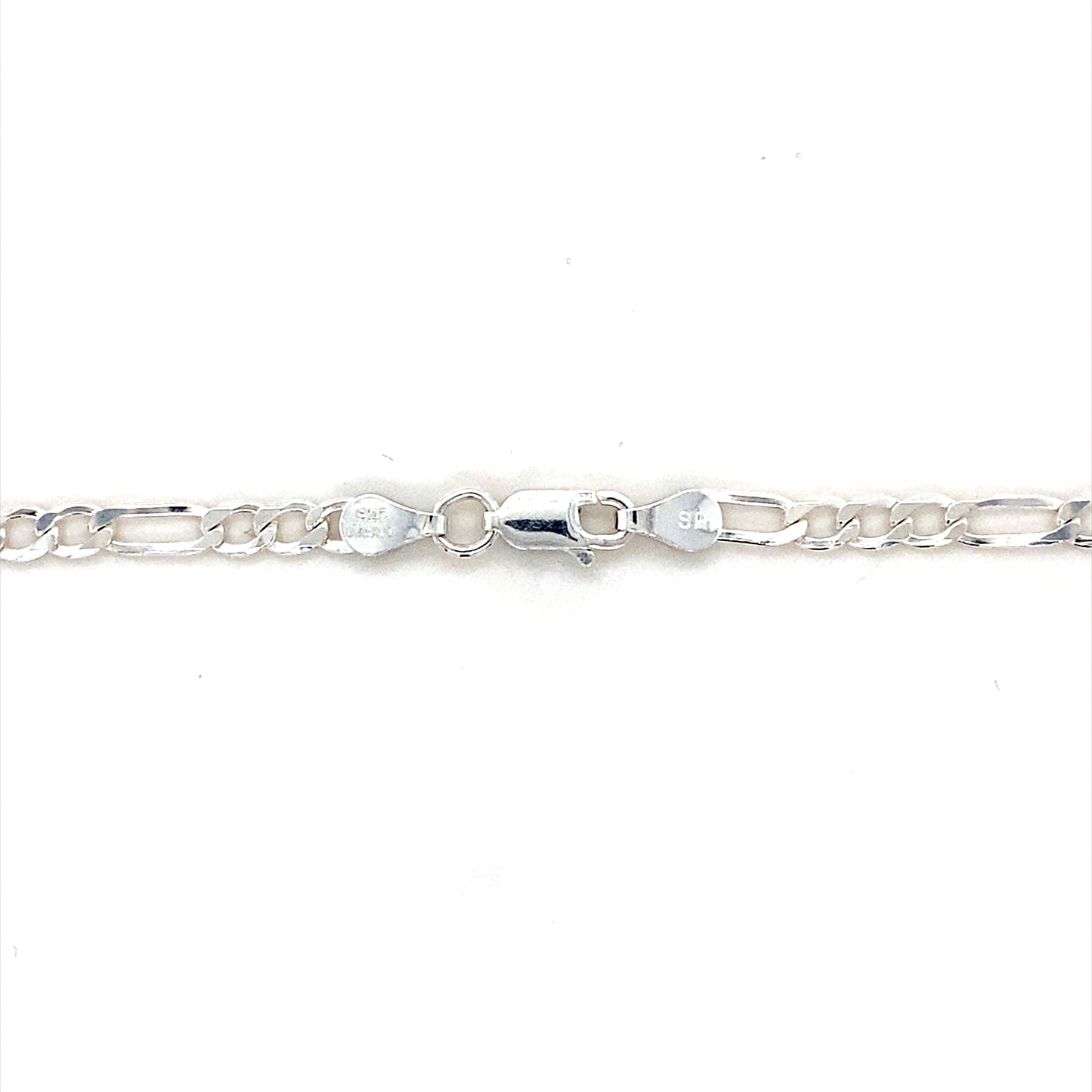 3.5MM 24” Figaro Chain In 925 Sterling Silver