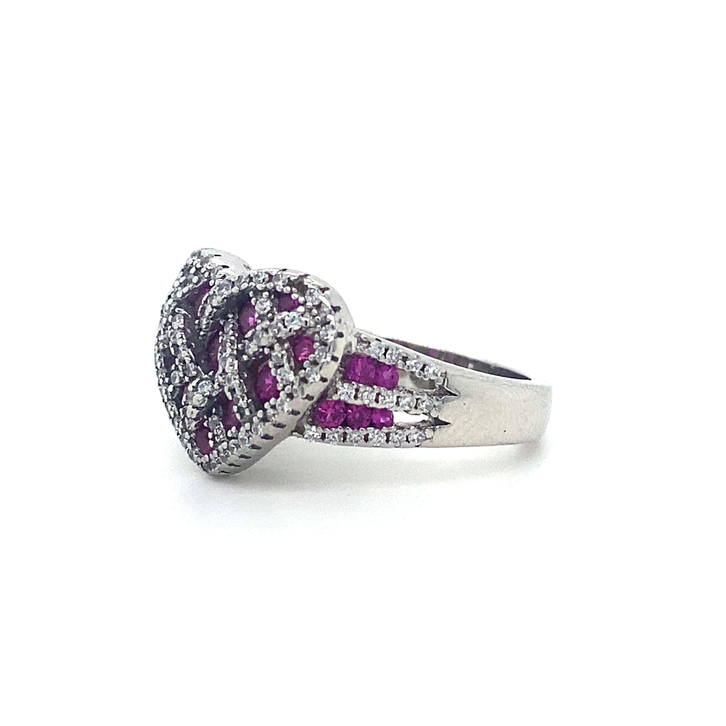 Heart Shaped Women’s Ring In 925 Sterling Silver
