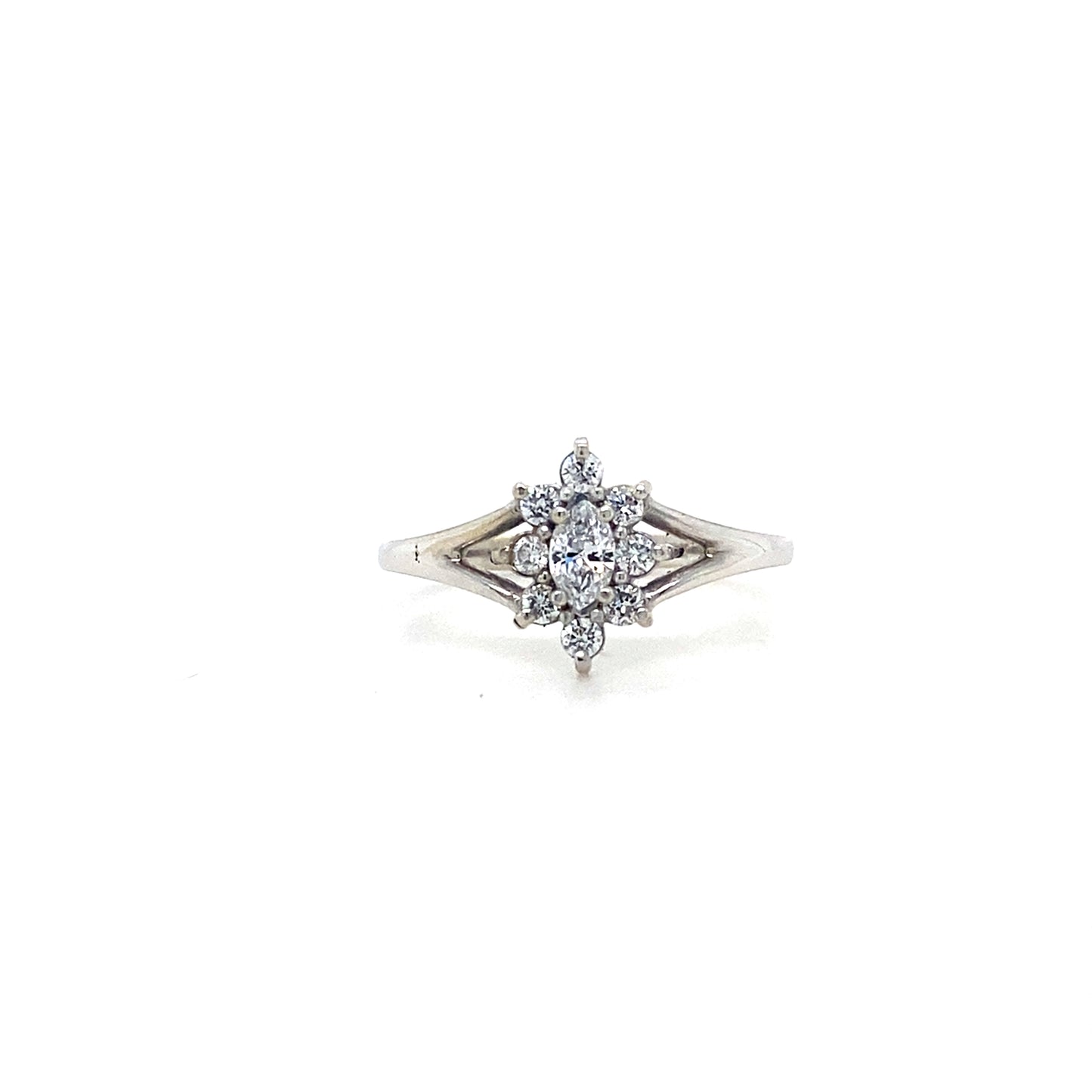 14K Gold Lab-Grown Diamond Cluster Ring – 0.60 Ct