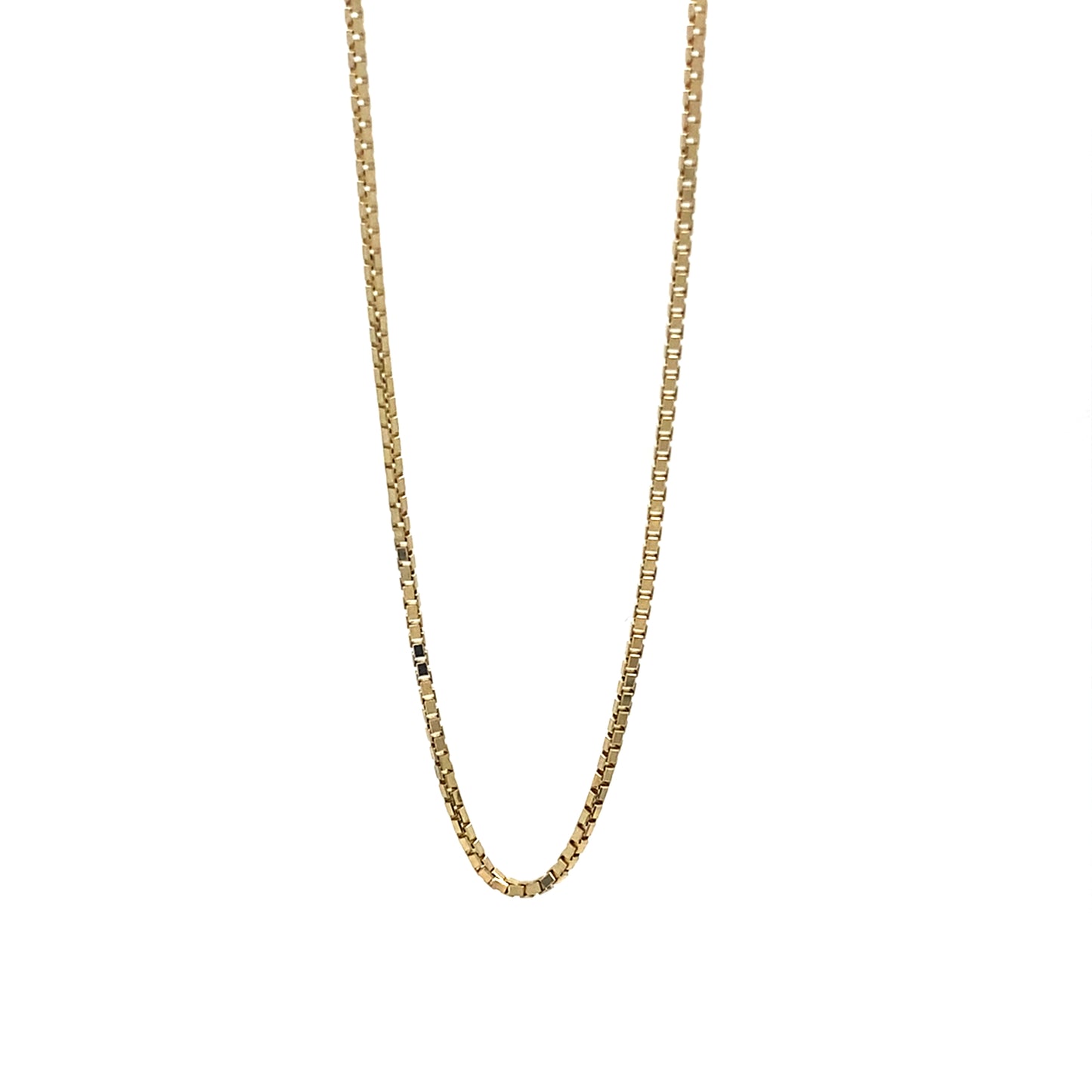 14K Yellow Gold Box Link Chain