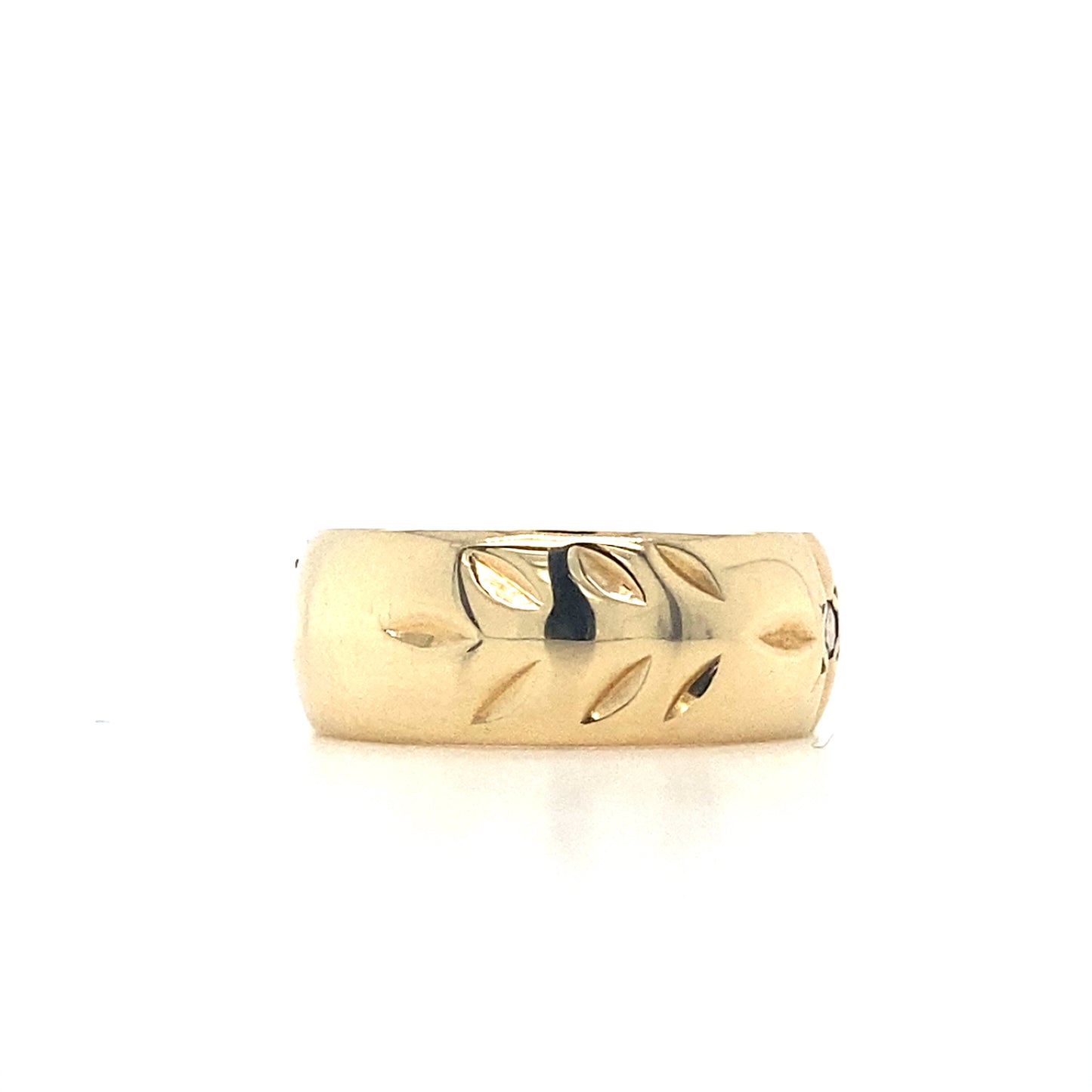 14K Yellow Gold Diamond Band – .05 Ct Natural Diamond