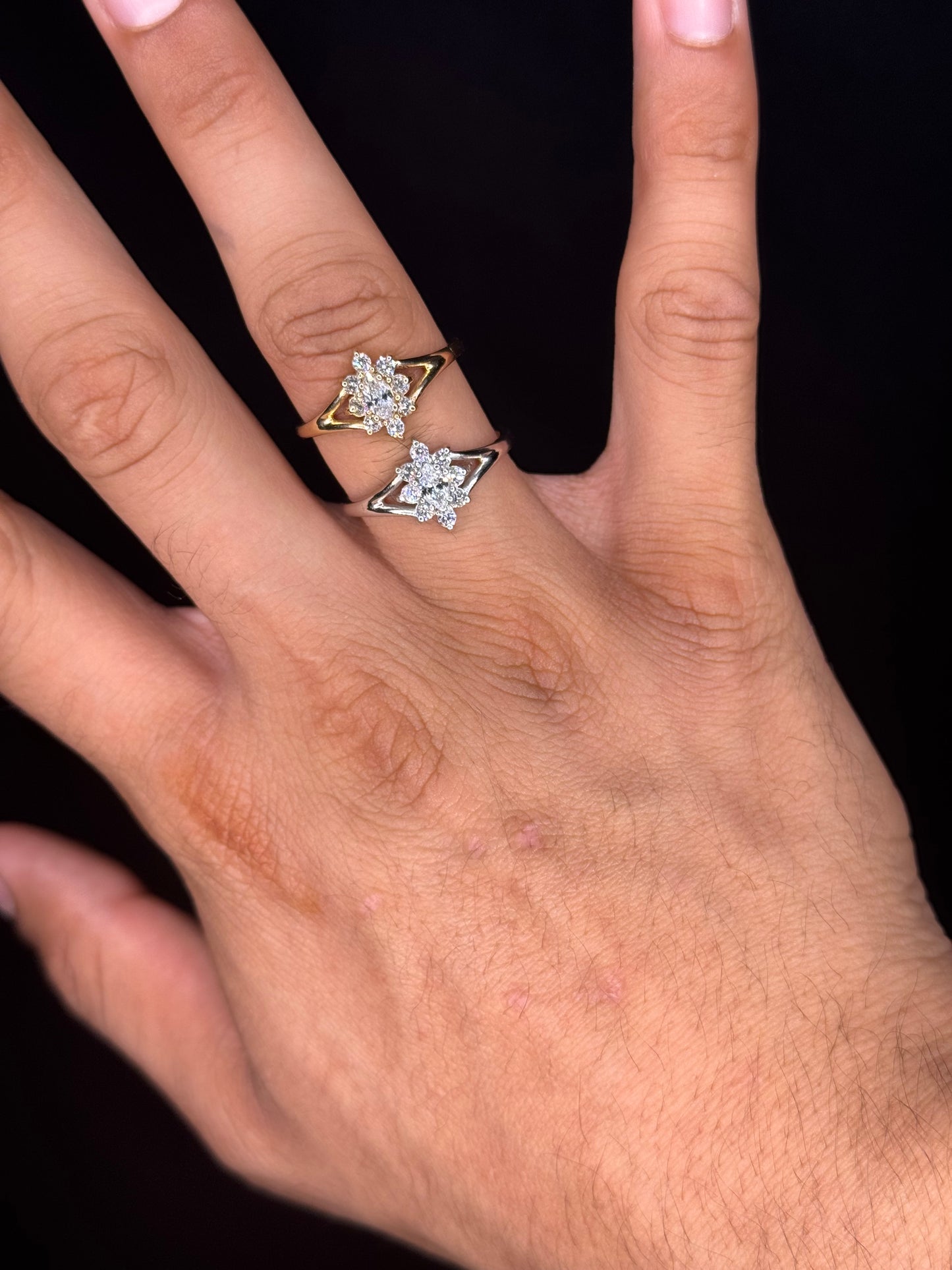 14K Gold Lab-Grown Diamond Cluster Ring – 0.60 Ct