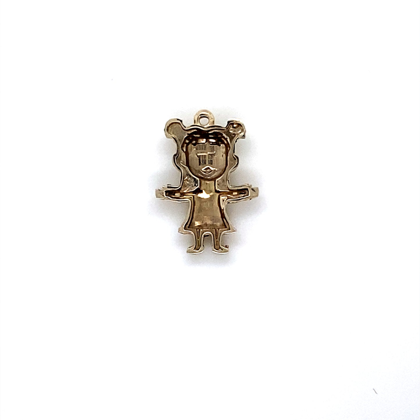 14K White Gold Letter D Charms