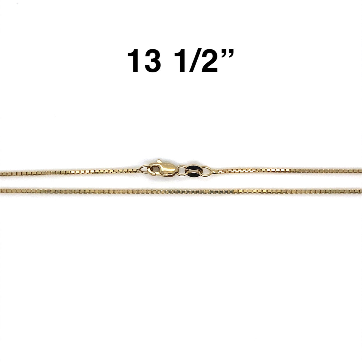 14K Yellow Gold Box Link Chain