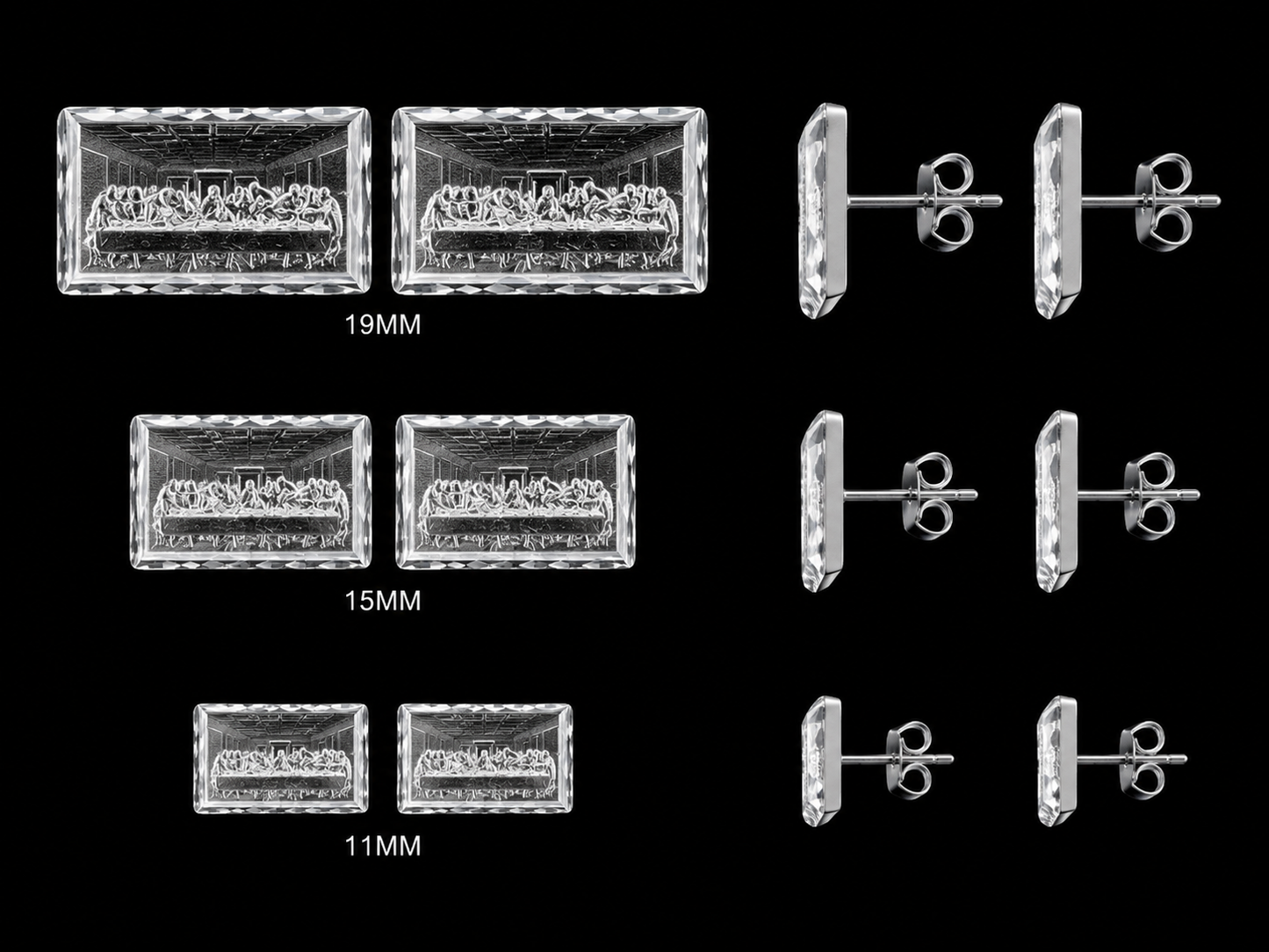 925 Silver Last Supper Earrings