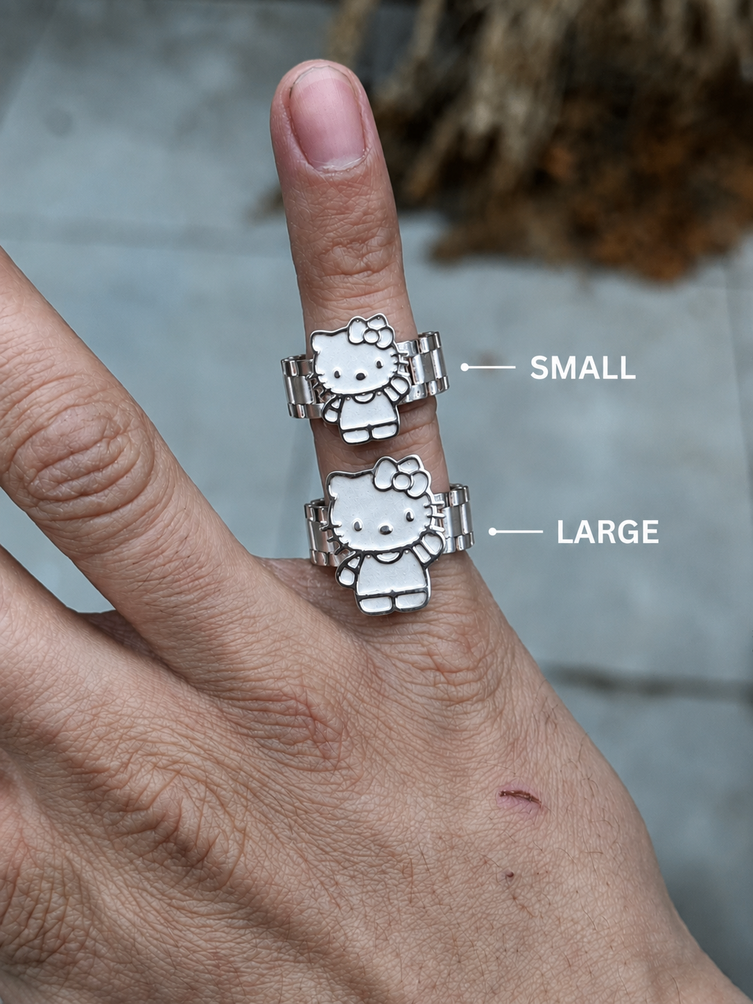 925 Silver Hello Kitty Ring | Small & Large