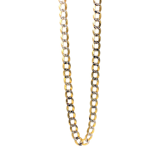 14K Yellow Gold 20-22” Miami Curb Chain