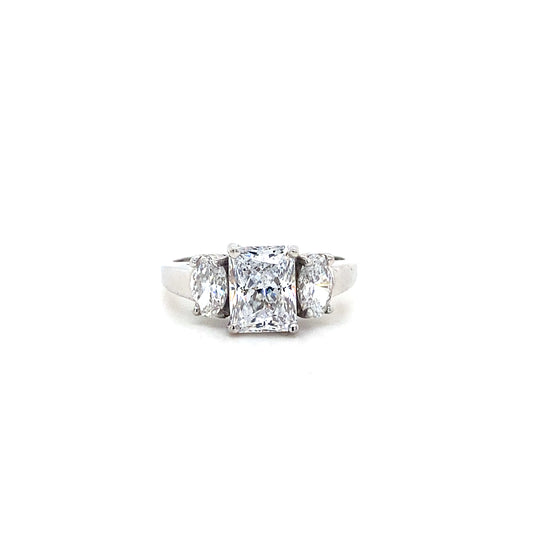10K White Gold Engagement Ring