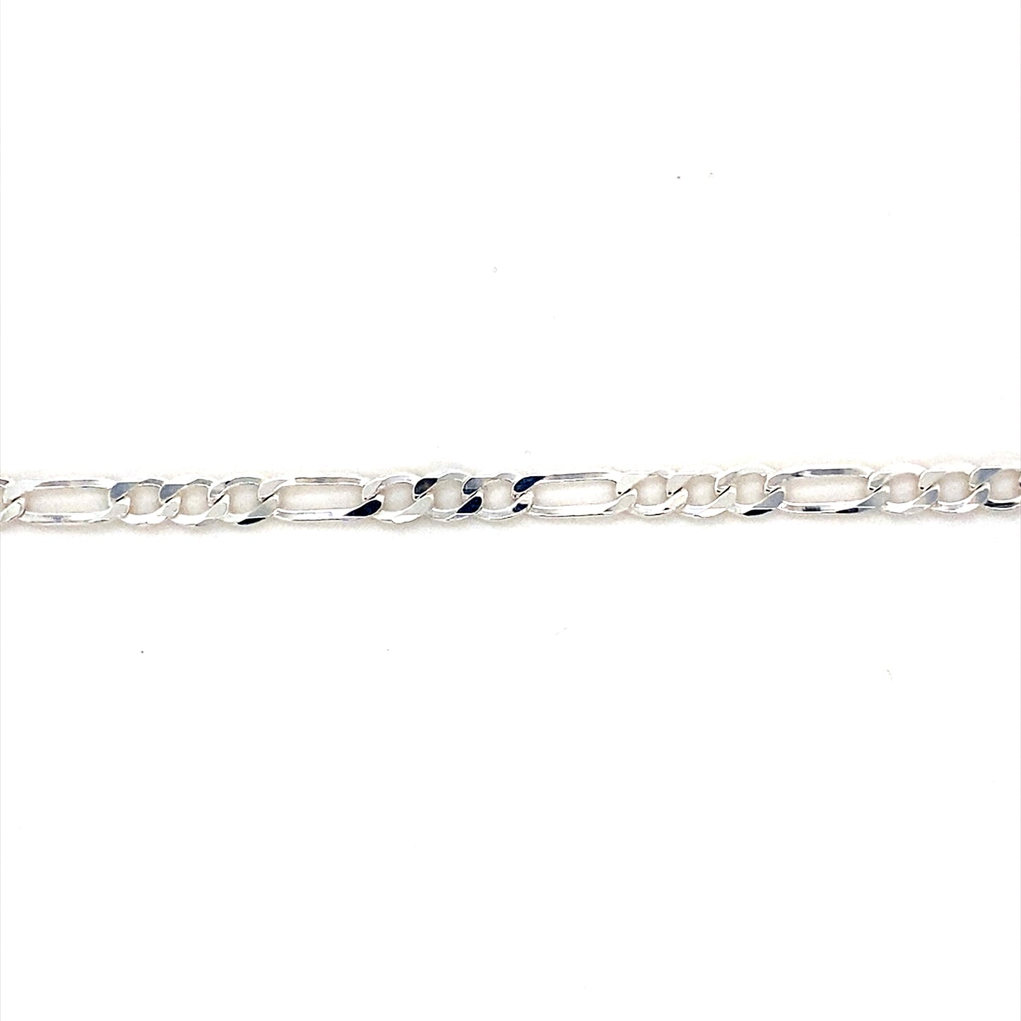 3.5MM 24” Figaro Chain In 925 Sterling Silver