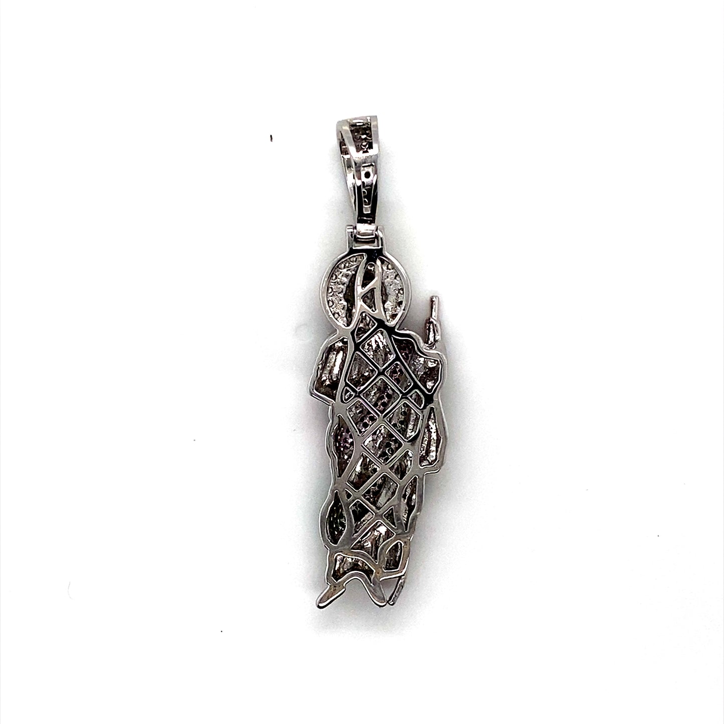 925 Sterling Silver Cubic Zirconia San Judas Pendant