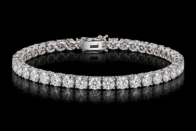 925 Sterling Silver Moissanite 5MM Tennis Chain & Bracelet