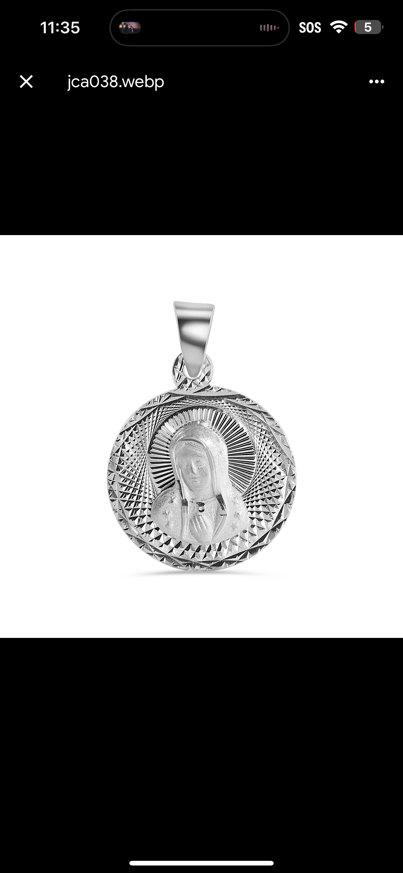 Virgin Mary Pendant In 925 Sterling Silvers