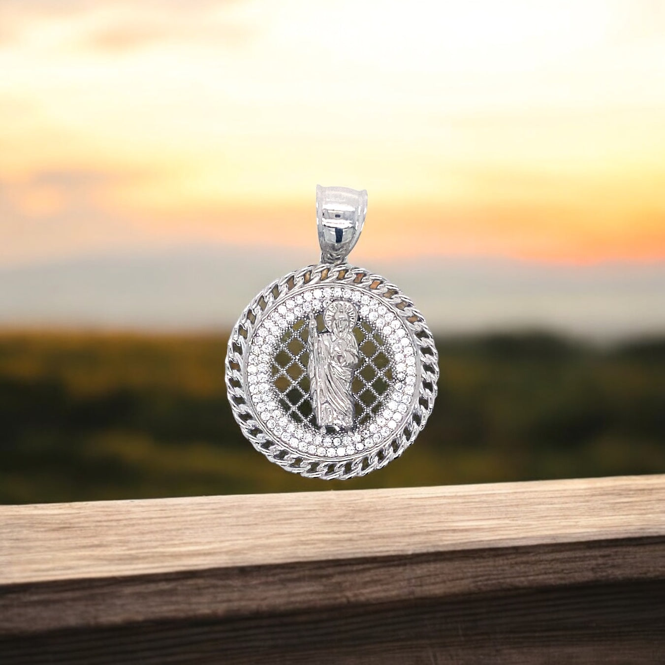 San Juda (St.John) Pendant In 925 Sterling Silver