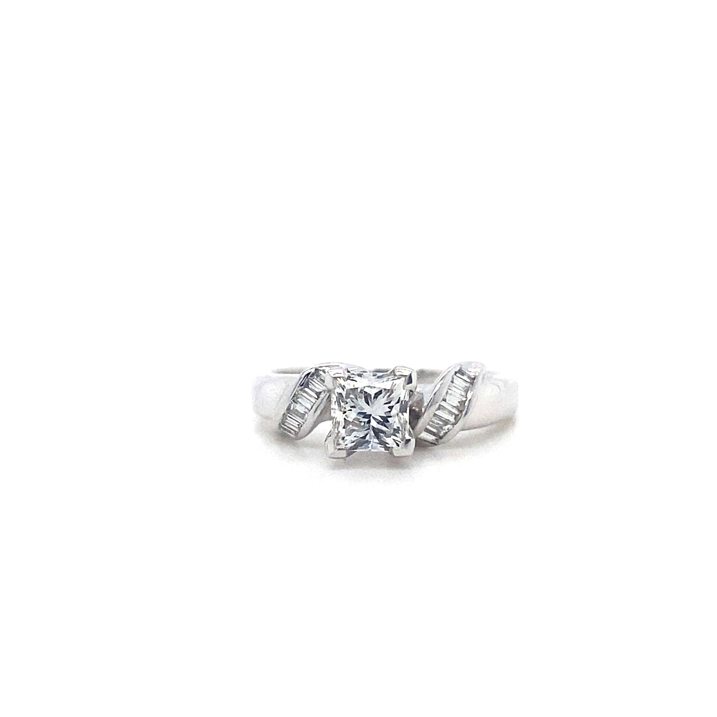 14K White Gold 1.01 Ct Lab Diamond Ring