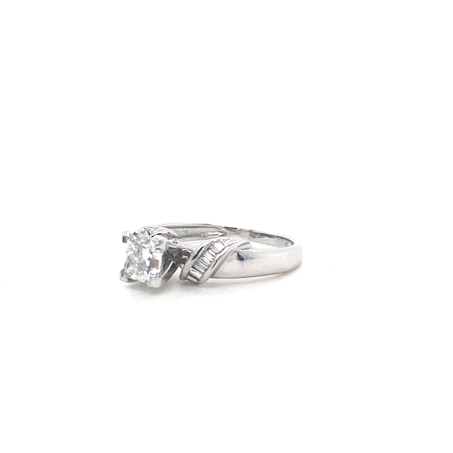 14K White Gold 1.01 Ct Lab Diamond Ring
