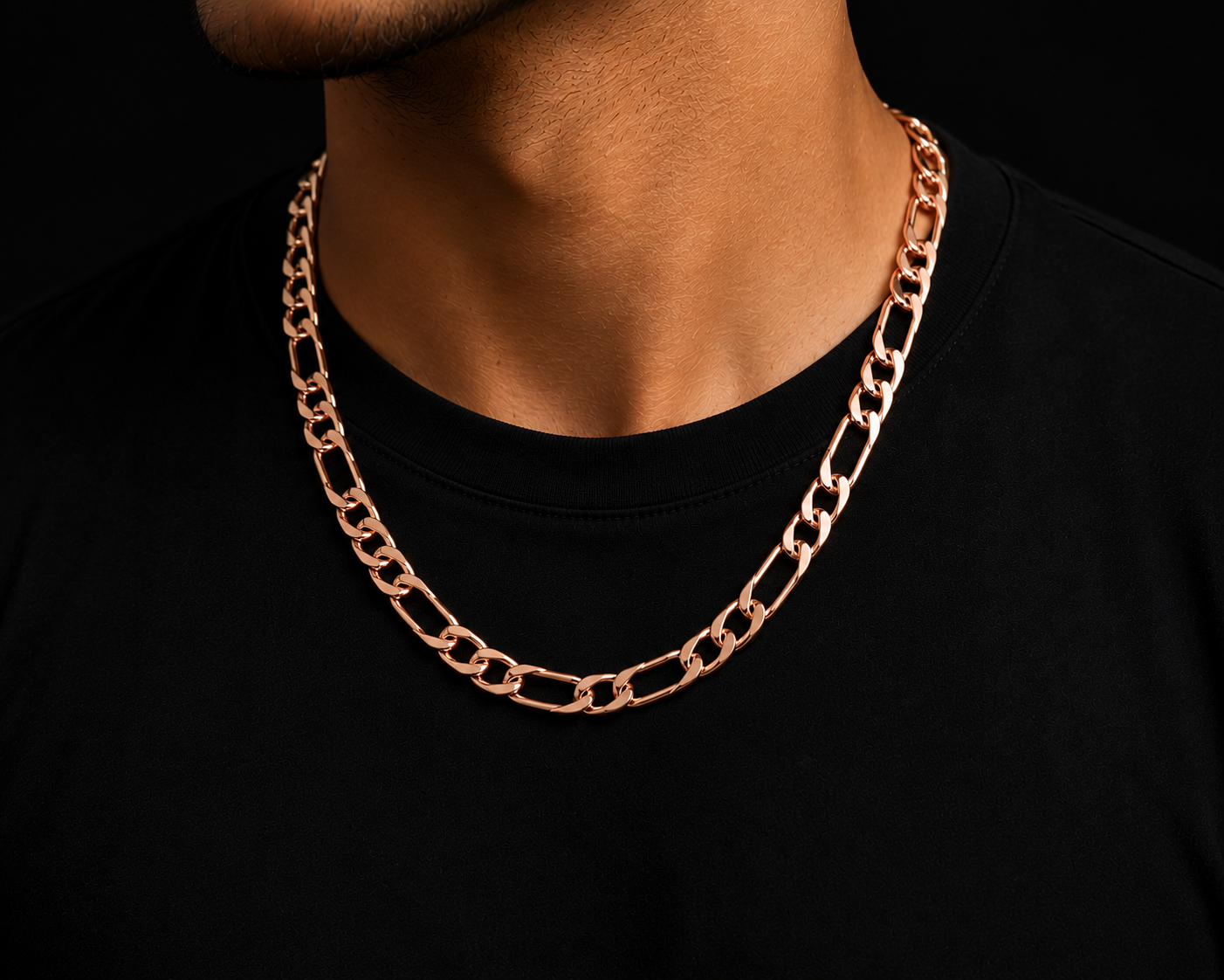 925 Sterling Silver 9MM Figaro Chain & Bracelet