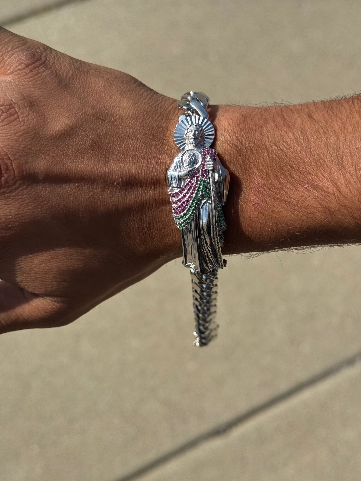 925 Silver San Judas Bracelet