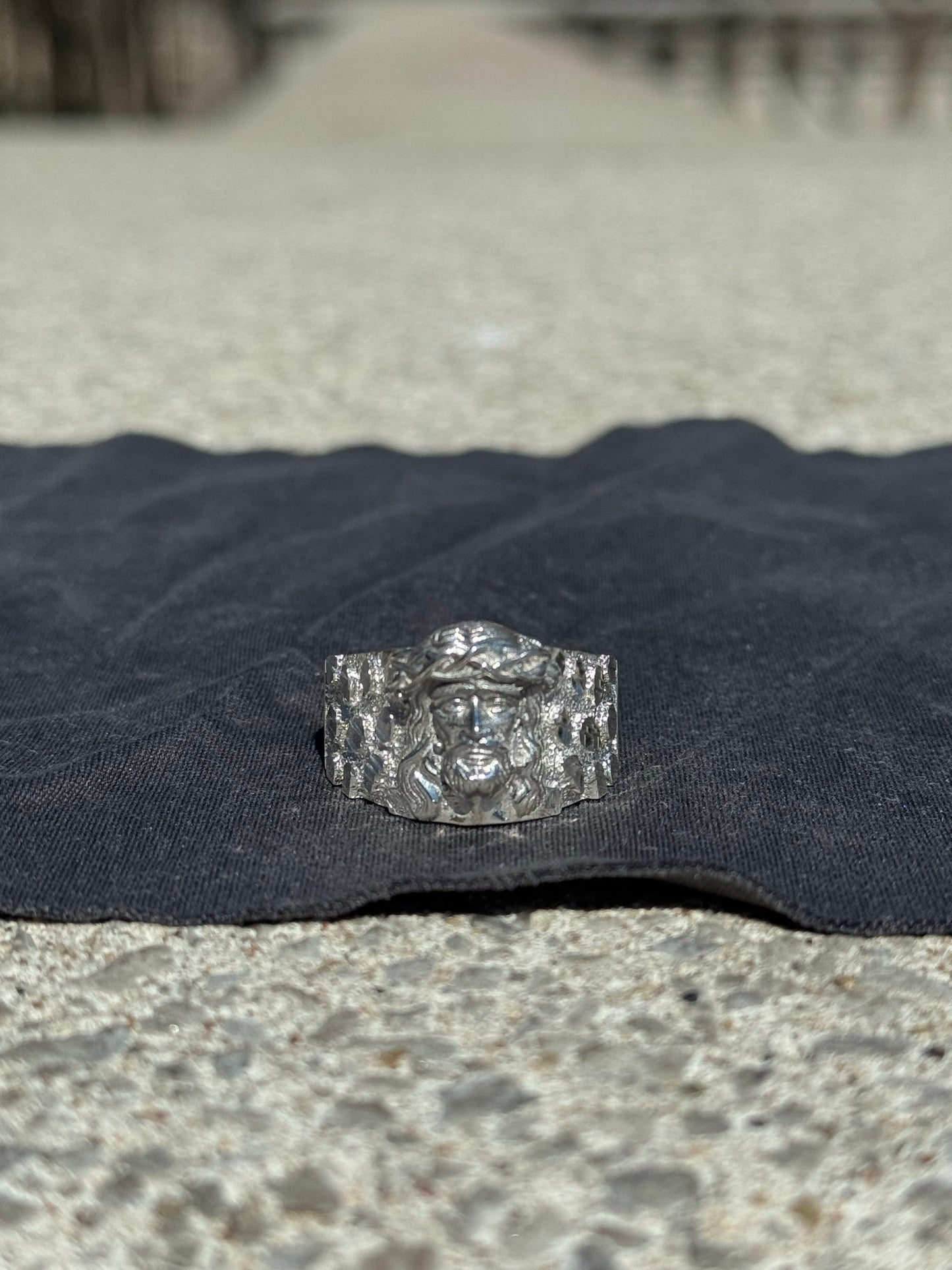 925 Silver Jesus Ring Rose Gold - D's Custom Jewelry
