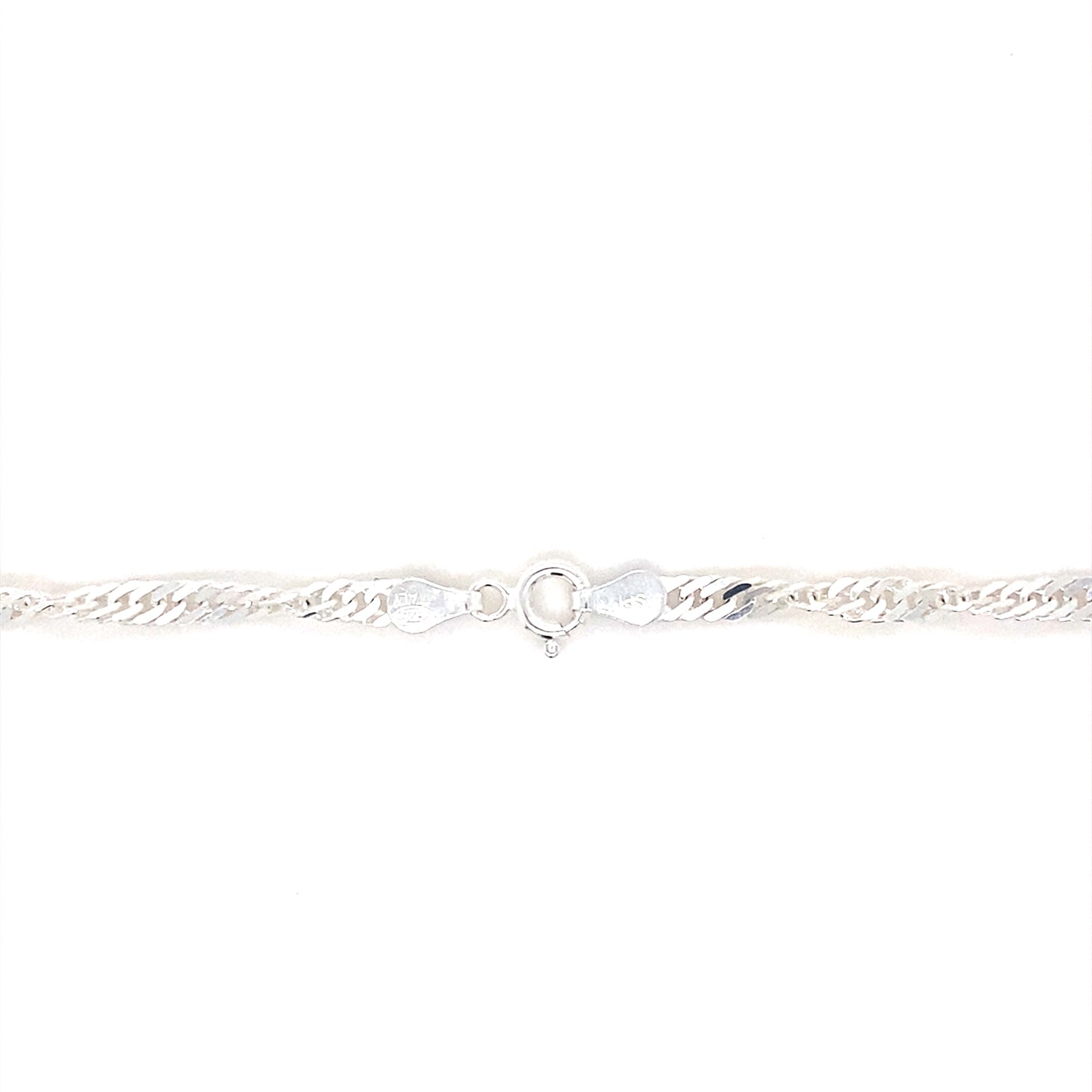 24” Singapore Chain In 925 Sterling Silver