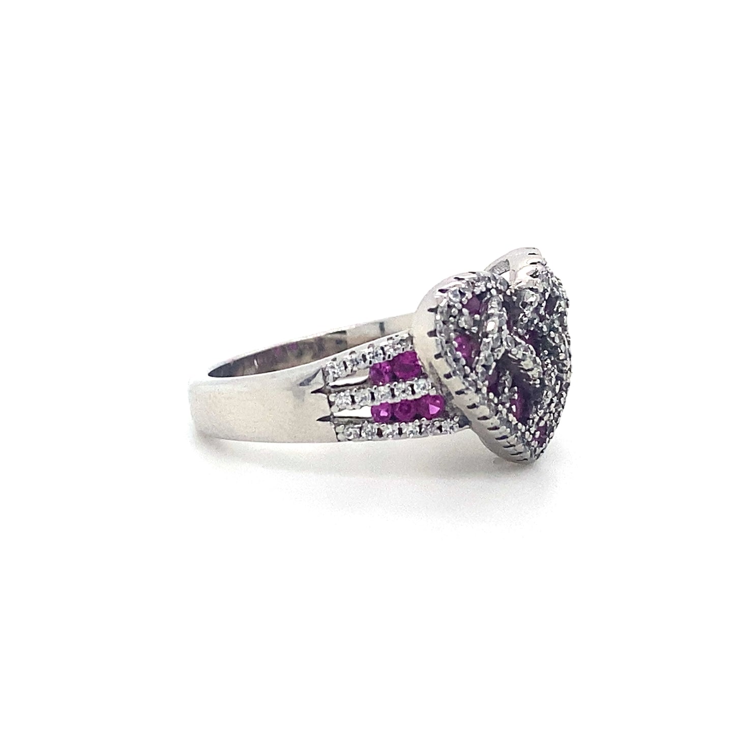 Heart Shaped Women’s Ring In 925 Sterling Silver