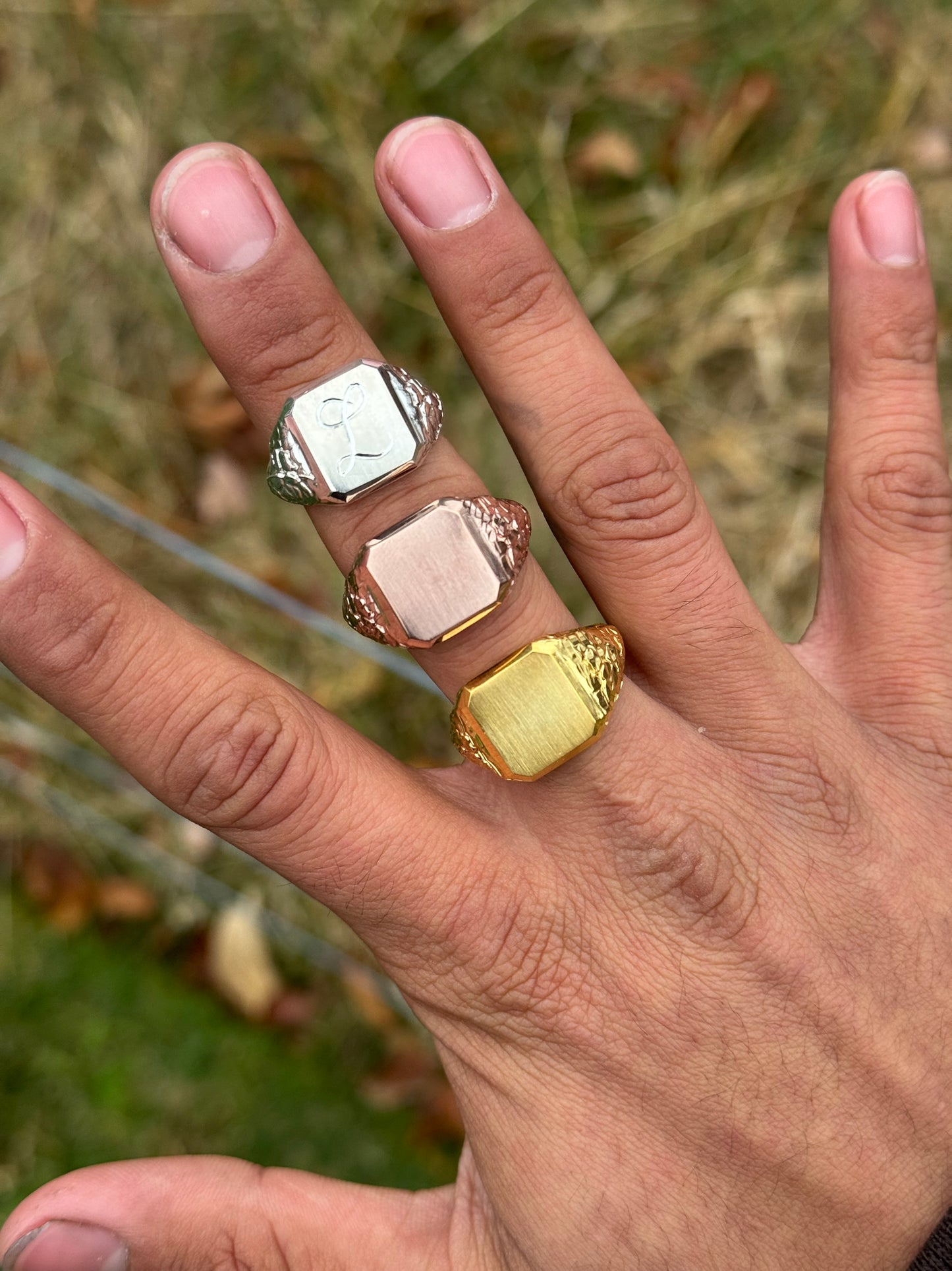 925 Silver Initial Ring