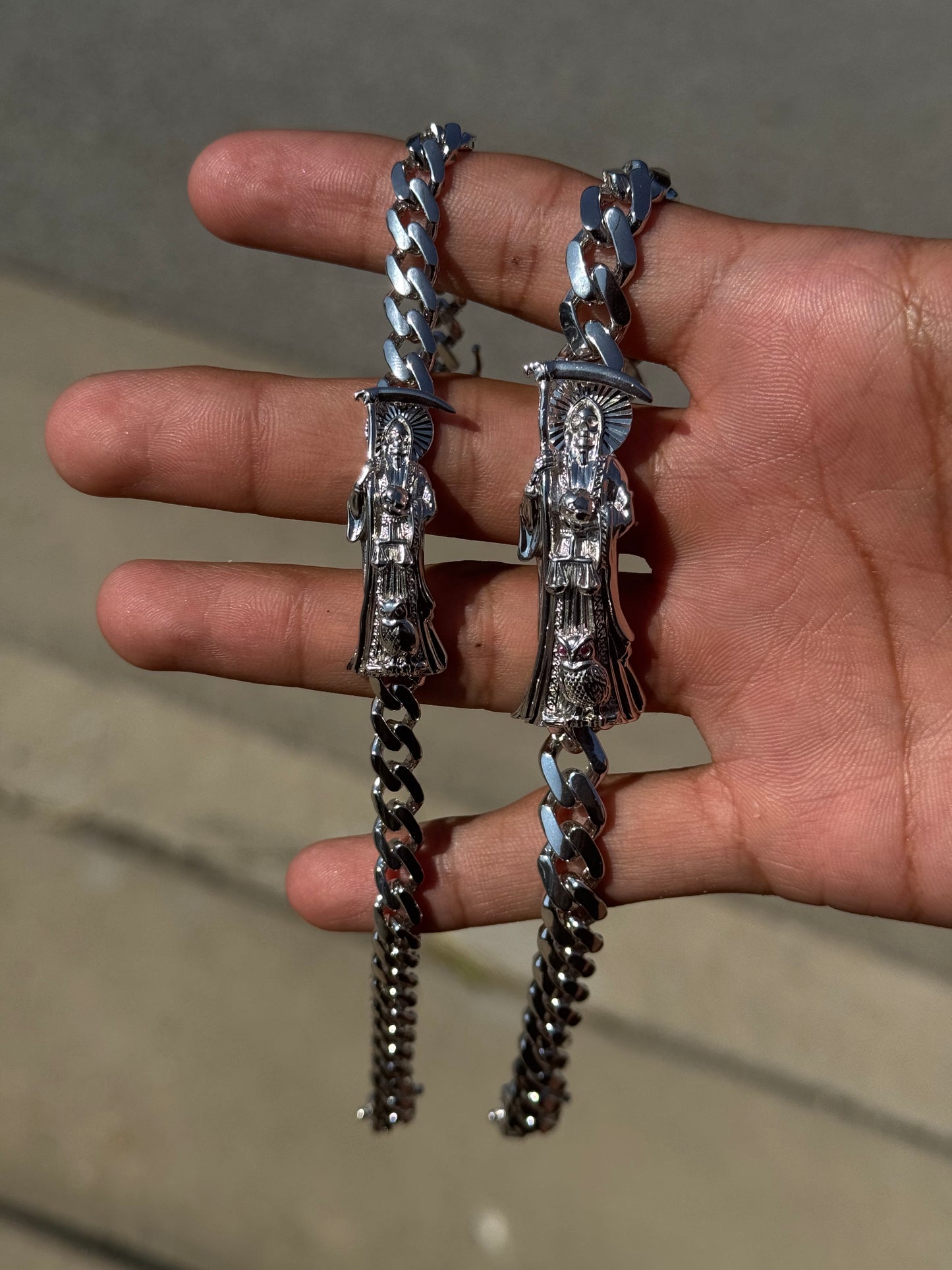 925 Sterling Silver Santa Muerte Bracelets