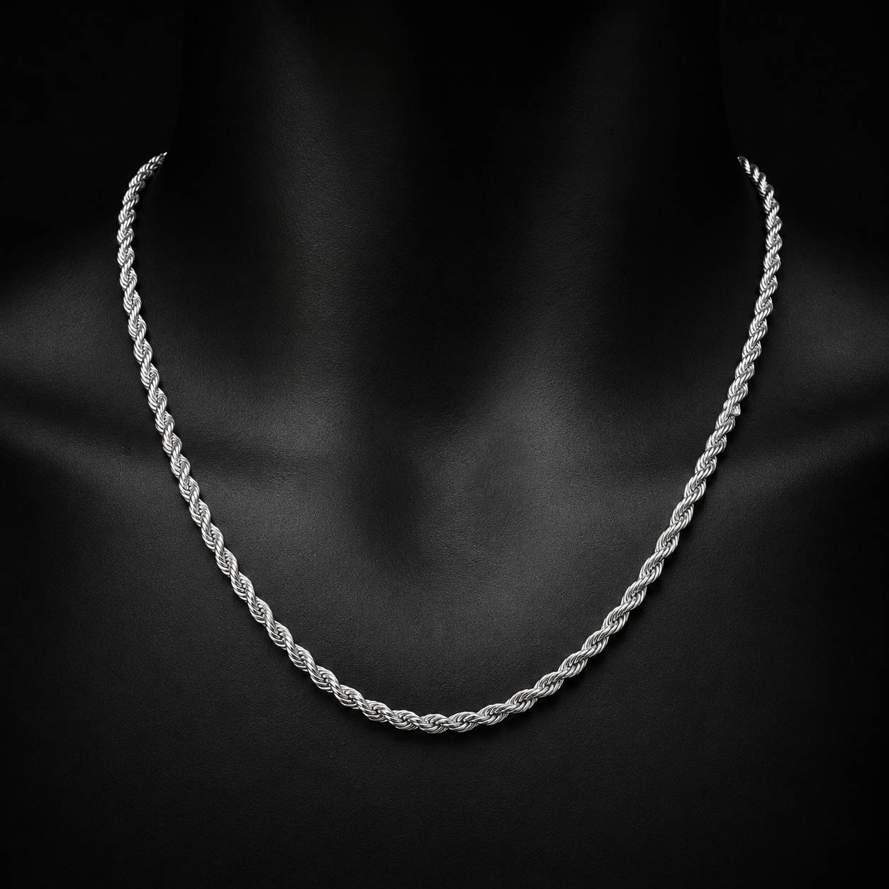 925 Silver 3MM Rope Chain & Bracelet