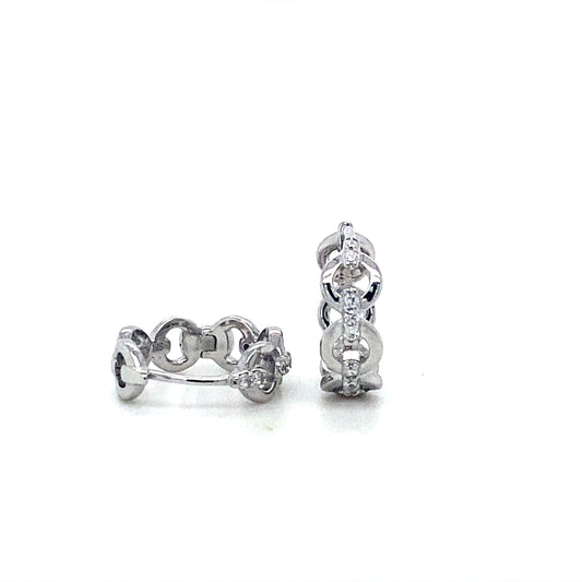 Chain Link 925 In Sterling Silvers Earrings