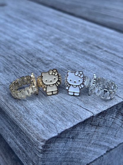 925 Silver Hello Kitty Ring