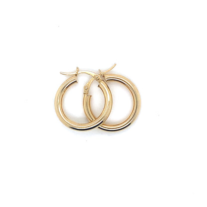 14K Yellow Gold Classic Hoop Earrings – 14.3MM