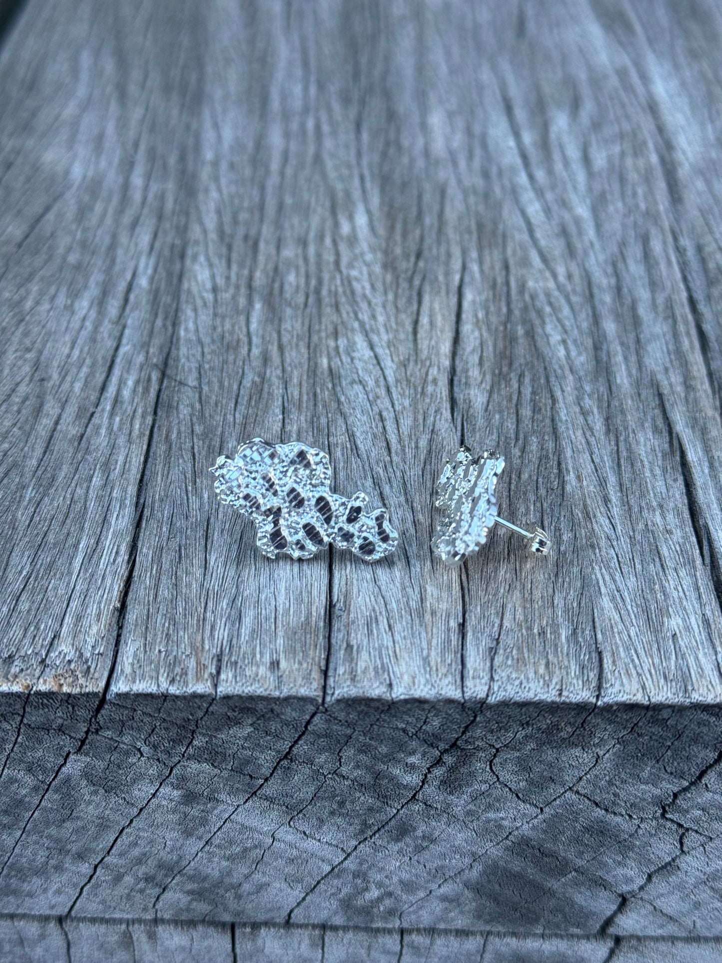 925 Silver Nugget Earrings