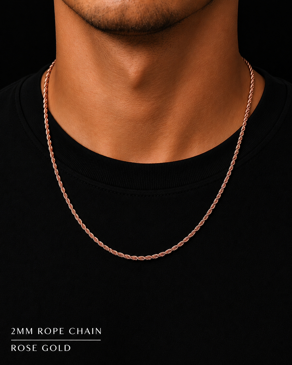 925 Sterling Silver 2MM Rope Chain & Bracelet