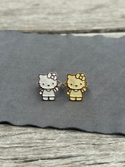 925 Silver Hello Kitty Body Ring
