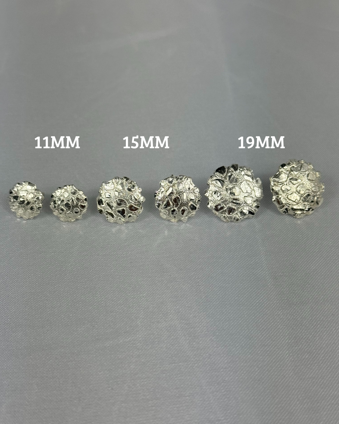 (Pre Order) 925 Silver Nugget Earrings