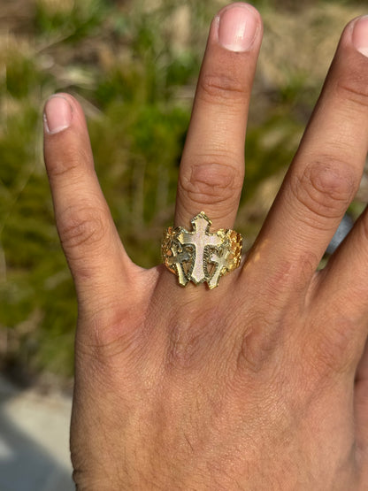 Handmade 925 Silver Triple Cross Ring - D's Custom Jewelry