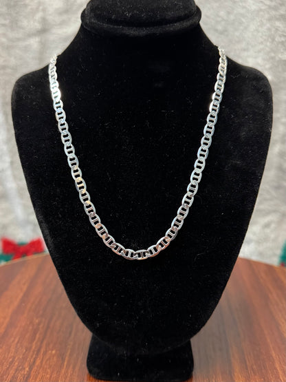 925 Silver 4.5MM Mariner Chain Necklace