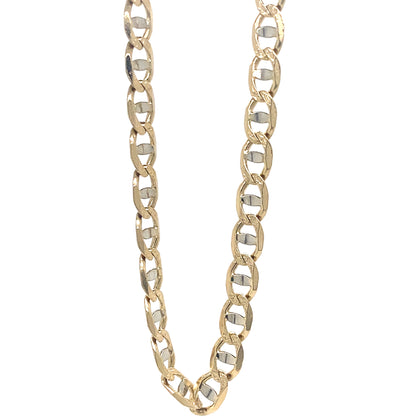 14K Yellow Gold 5MM 24” Mariner Chain Necklace