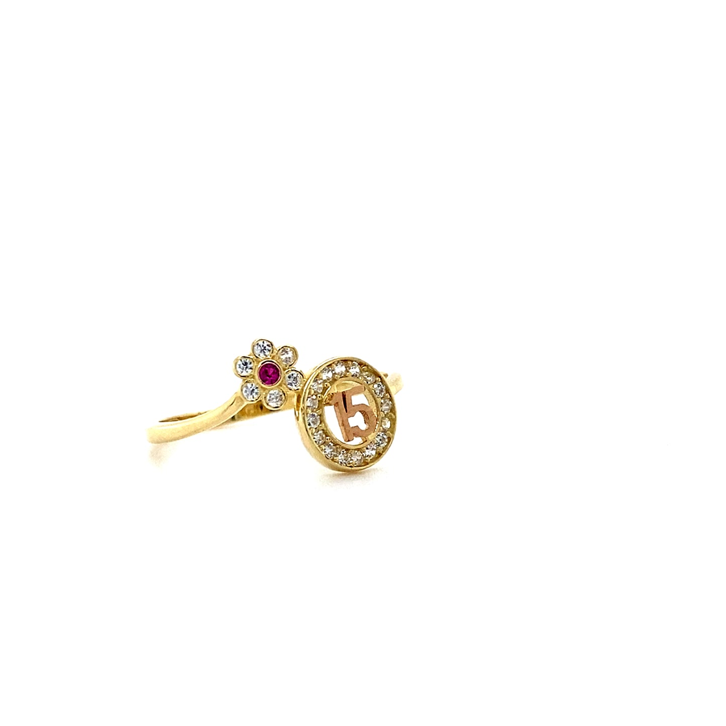 2-Tone 14K 15th / Quinceanera Ring