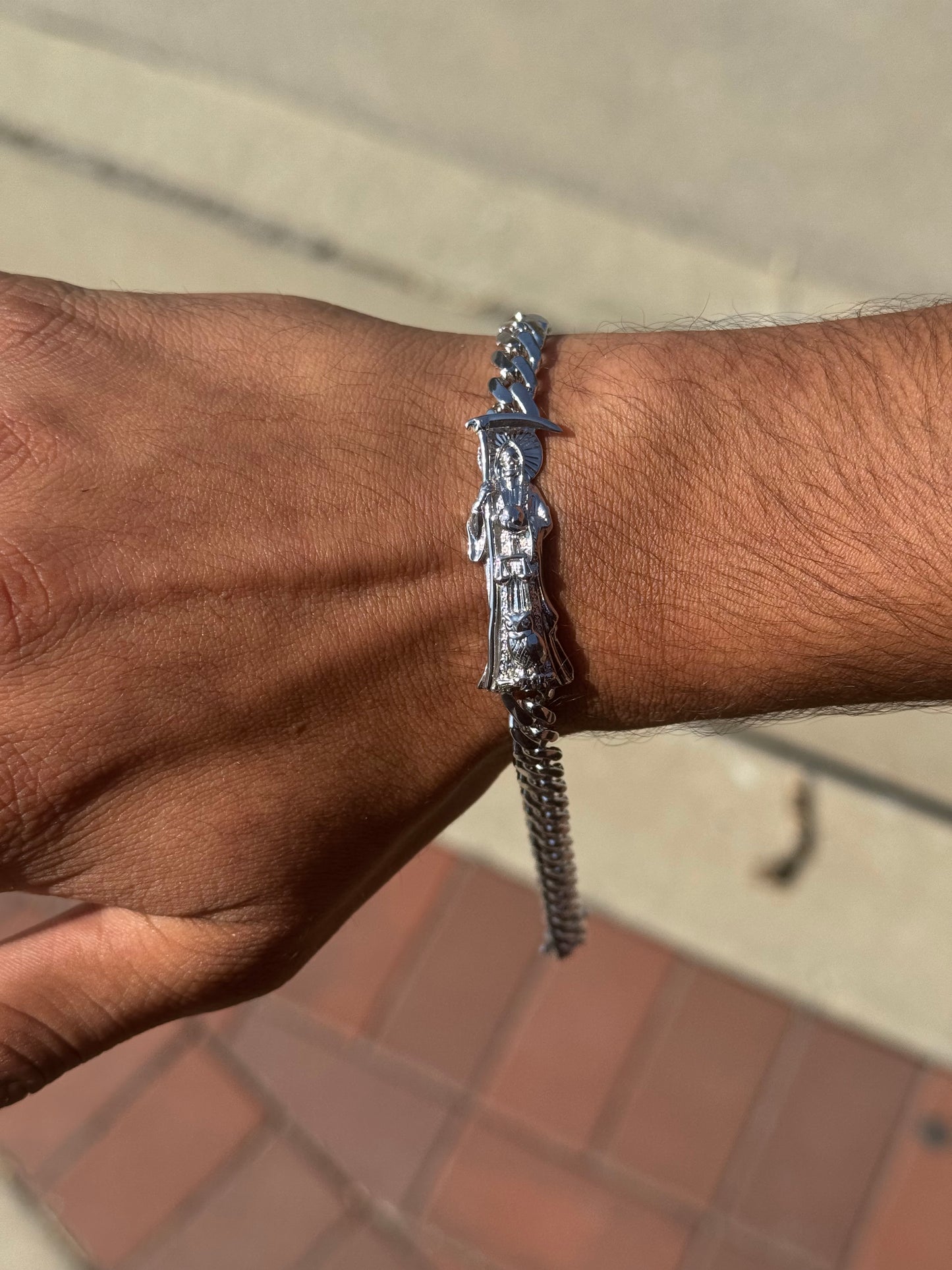 925 Sterling Silver Santa Muerte Bracelets