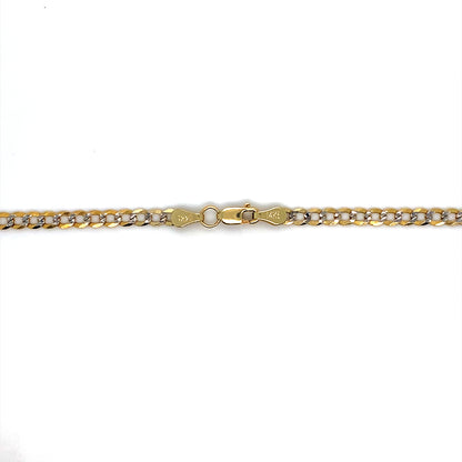 14K Yellow Gold 20-22” Diamond Cut Curb Chain