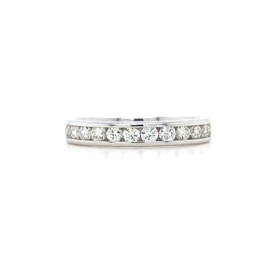 14K White Gold Diamond Band – .36 Ct Natural Diamond