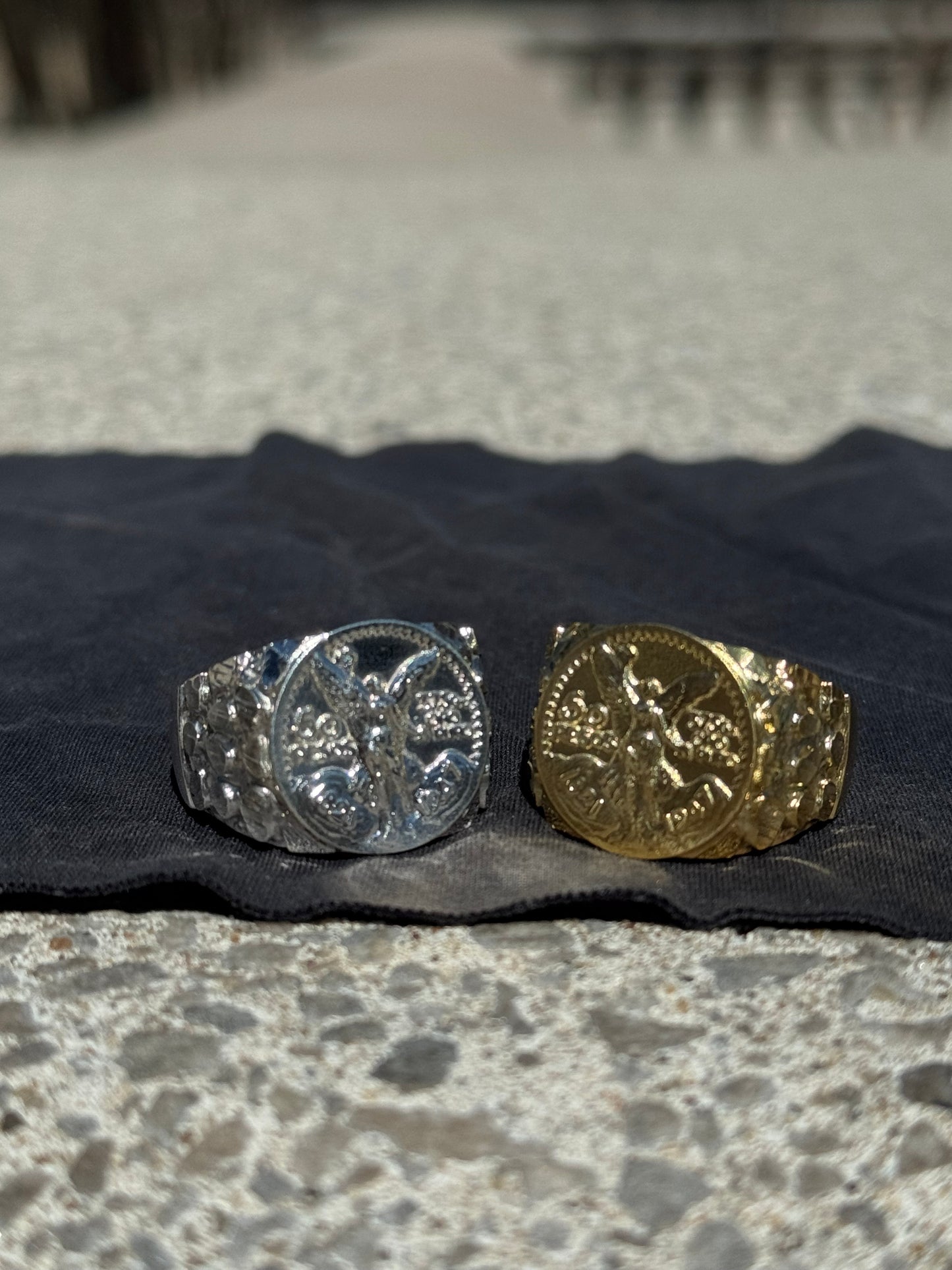 Handmade 925 Silver Centenario Nugget Ring Large 17MM - D's Custom Jewelry